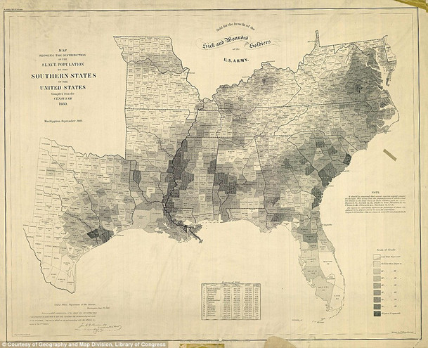 Ο χάρτης της δουλείας των ΗΠΑ